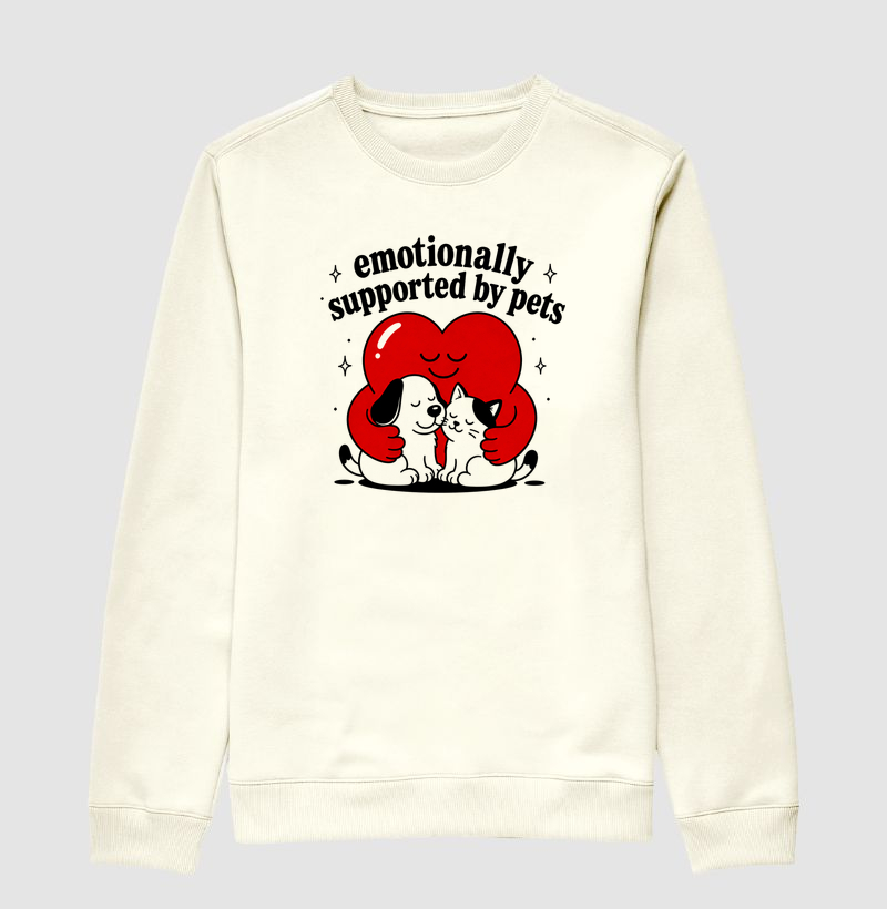 Moletom Emotionally supported by pets