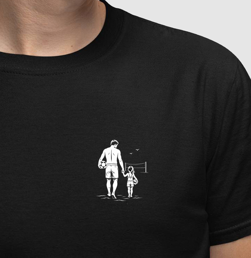 Pai e Filha Caminhando - Camiseta