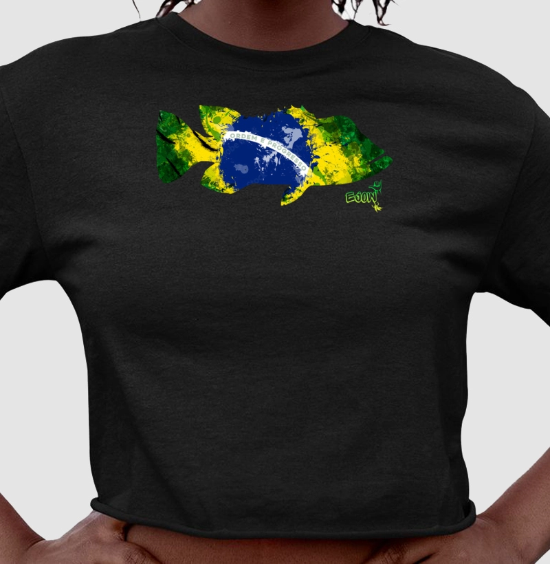 CAMISA CROPPED Tucunaré Brasil