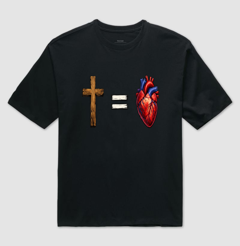 🖤 Camiseta "Amor Infinito" (Cruz = Coração)