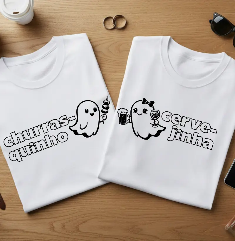 Camiseta Casal “Churrasquinho” – Versão Brasa 🔥#207