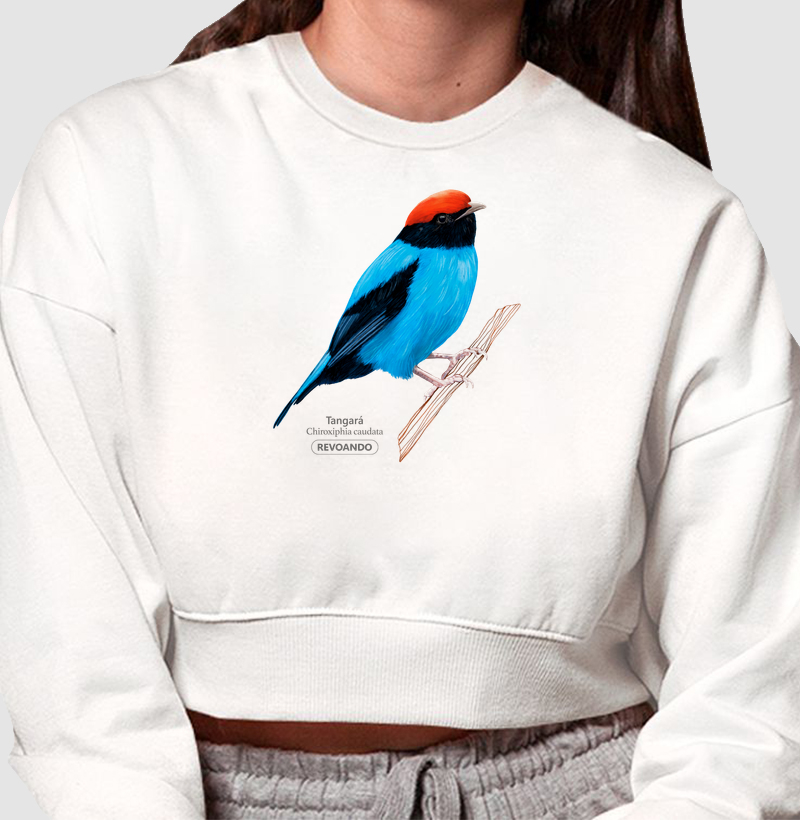 Aves do Brasil - Tangará - Moletom Cropped