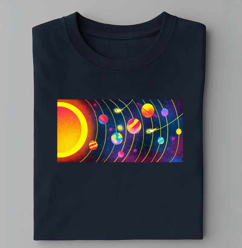 Sistema Solar em Risograph