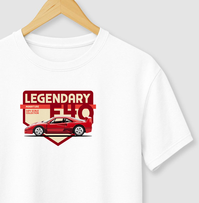 Camiseta estampada para colecionador miniatura Ferrari F40