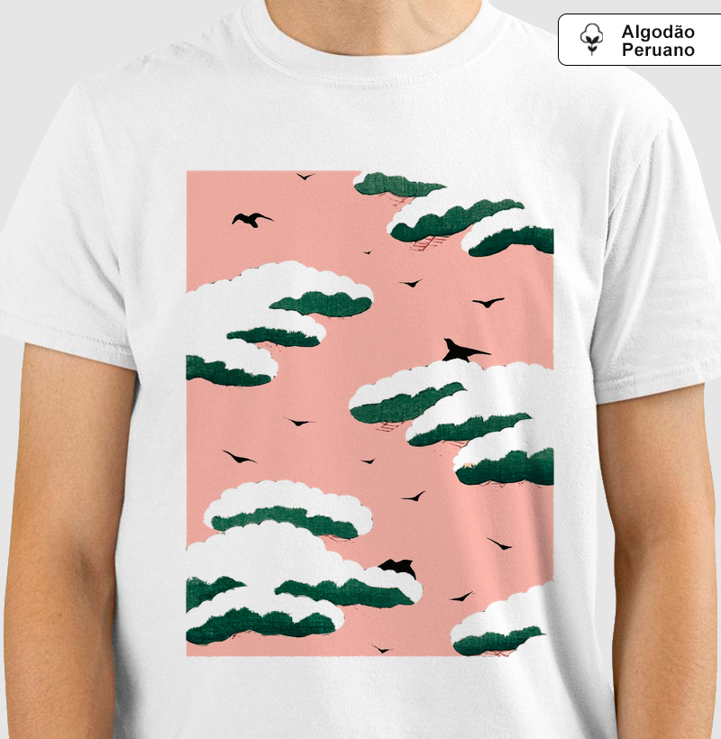 Camiseta Algodão Peruano Shin Bijutsukai Pink Sky 