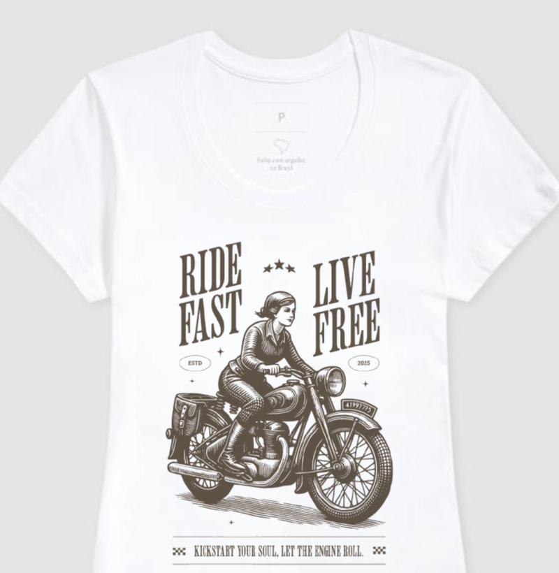 Ride Fast, Live Free – Lady Biker