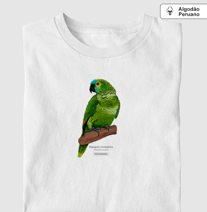 Aves do Brasil - Papagaio-verdadeiro - Algodão Peruano