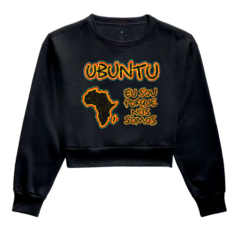 Ubuntu - África - Cropped Moletom