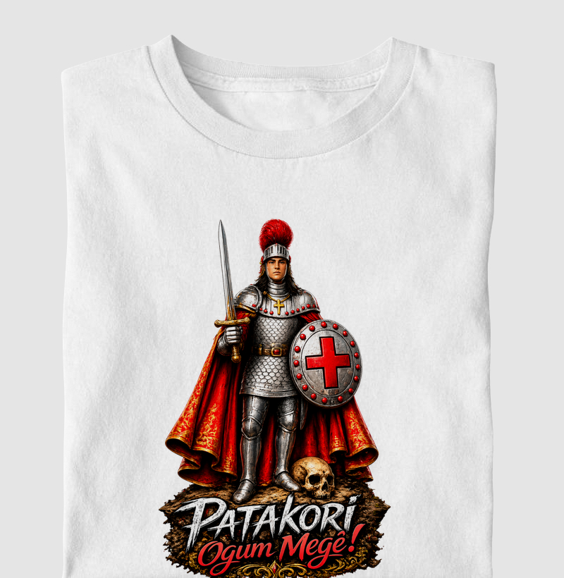 Camiseta Ogum Megê - Proteção e Força Guerreira