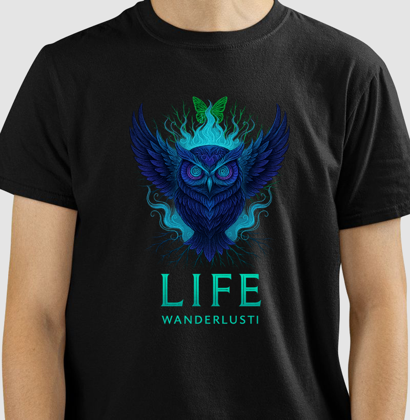 Camiseta Coruja Psicodélica