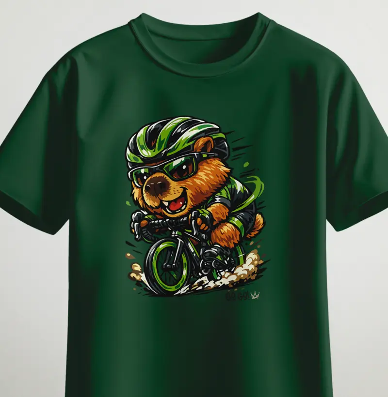 Capivara radical pedalando