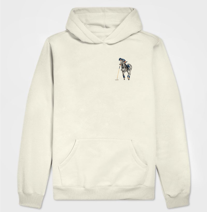 Polo - Tordilho Blue&White (Peito) - Hoodie Moletom