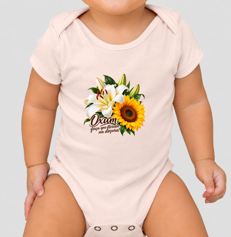 Oxum, força que floresce na doçura! - Body Infantil