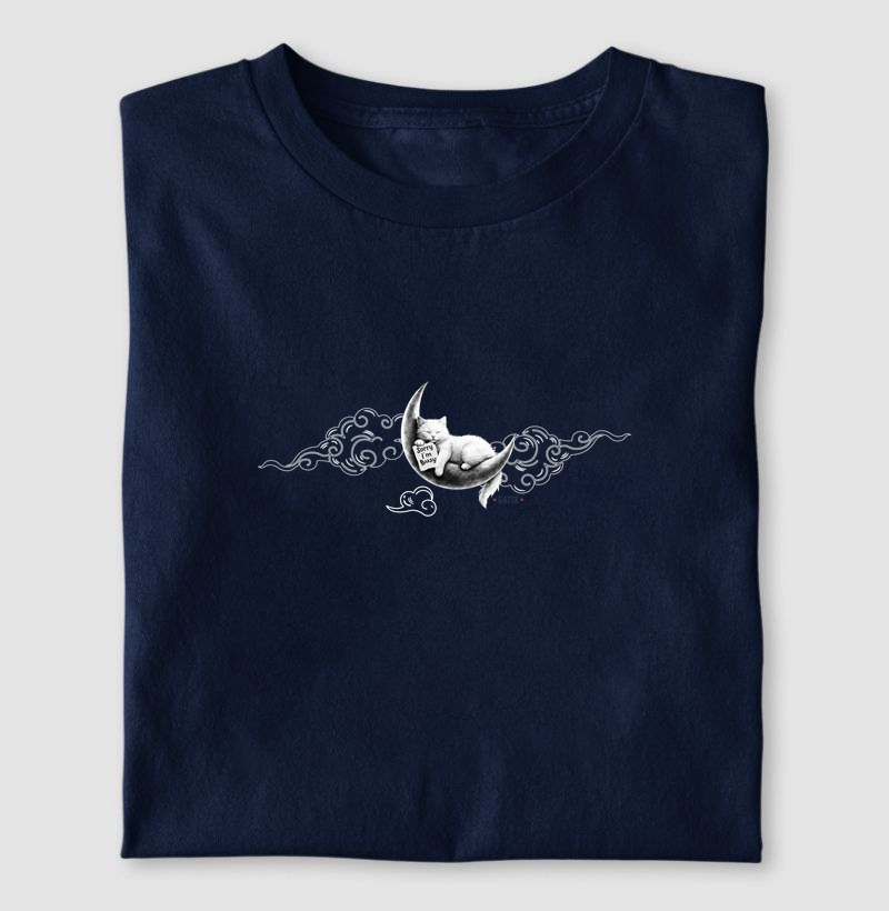 Gato Ocupado na Lua - Camiseta