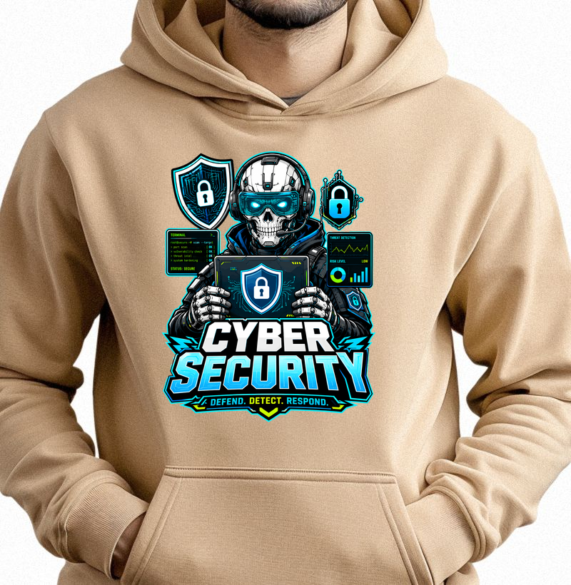 Moletom Cyber Security — Defend, Detect, Respond