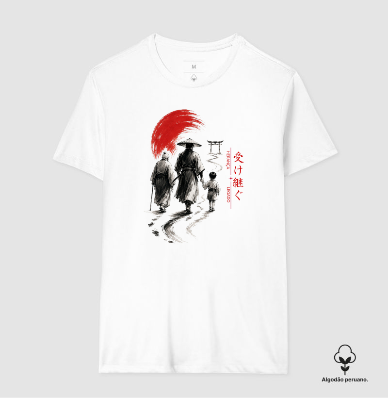3 Gerações, 1 Legado - Camiseta Algodão Peruano