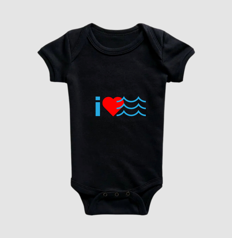 Camiseta - Raia Nove - I Love Swim - Body Infantil