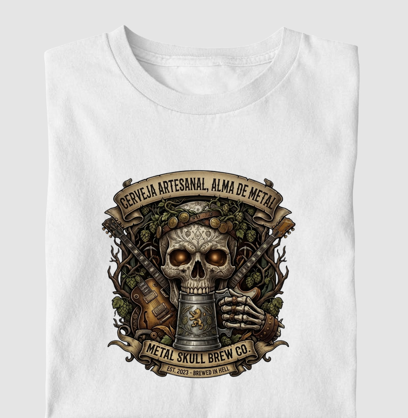 Camiseta Cerveja artesanal, alma de metal