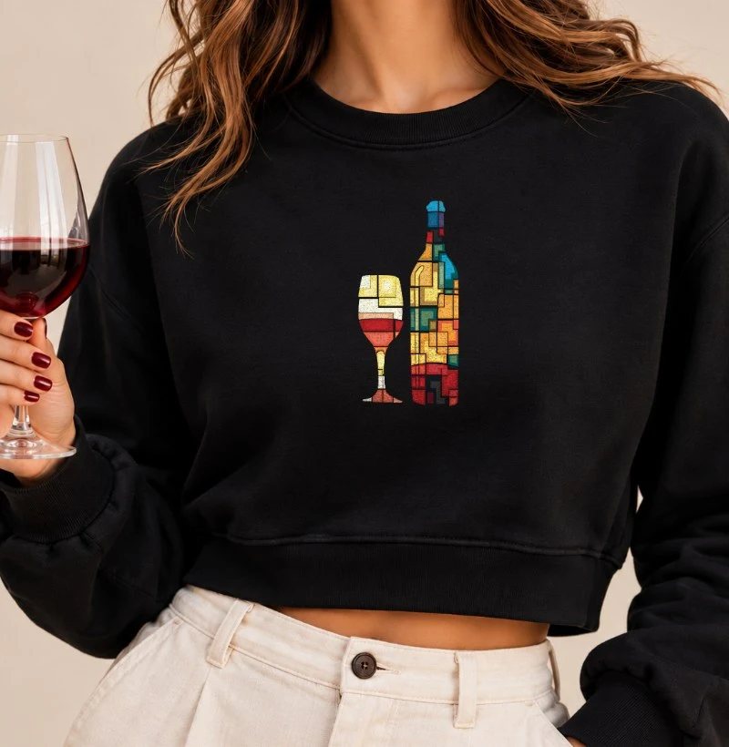 Moletom Cropped A Arte do Vinho - Cropped Moletom