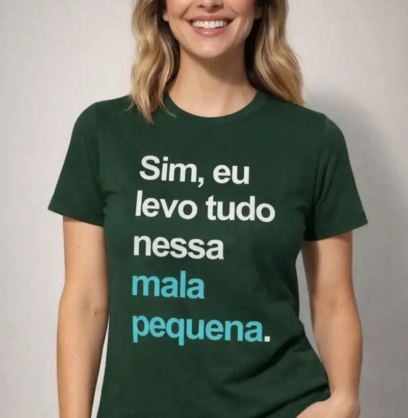 Sim, eu levo tudo nessa mala pequena