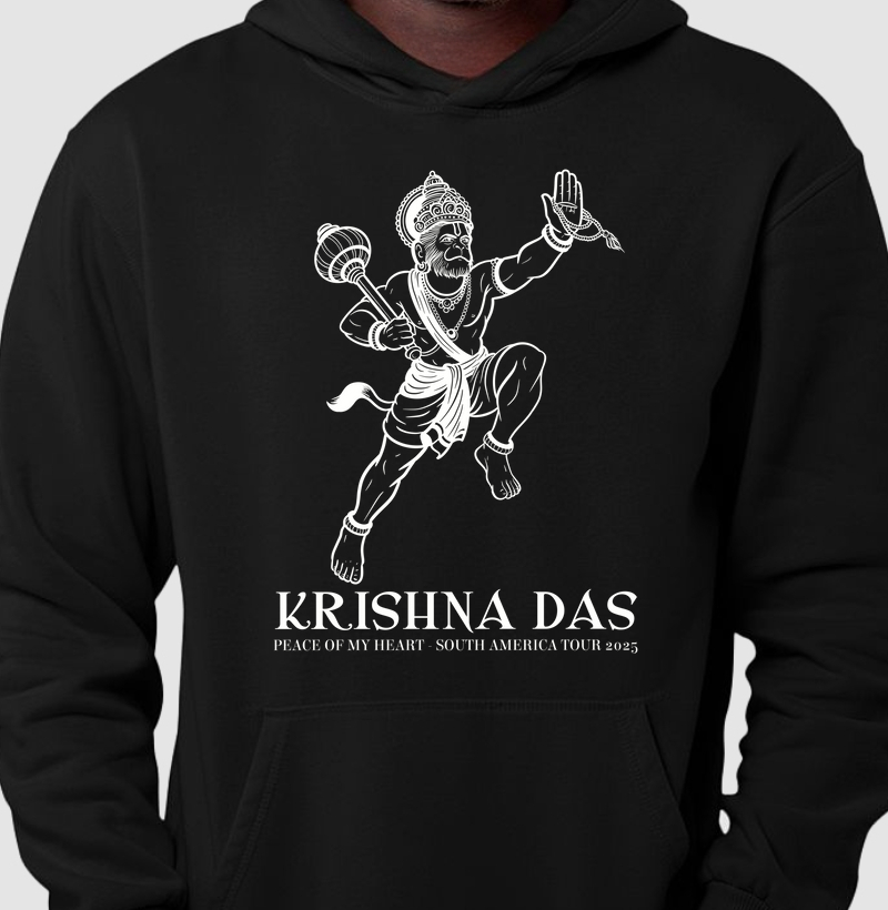 Hanuman Hand - Moletom Hoodie - Estampa Branca