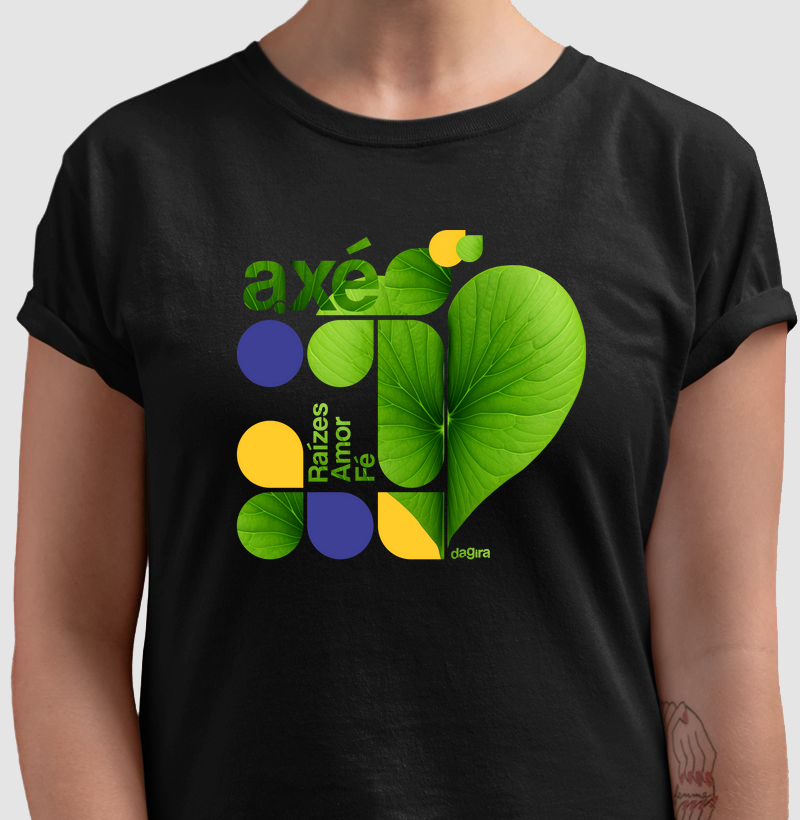 Camiseta Umbanda - Raízes, Amor, Fé e Axé