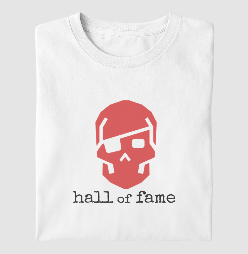 Camiseta Masculina Estampada 100% Algodão premium Hall of Fame – Caveira