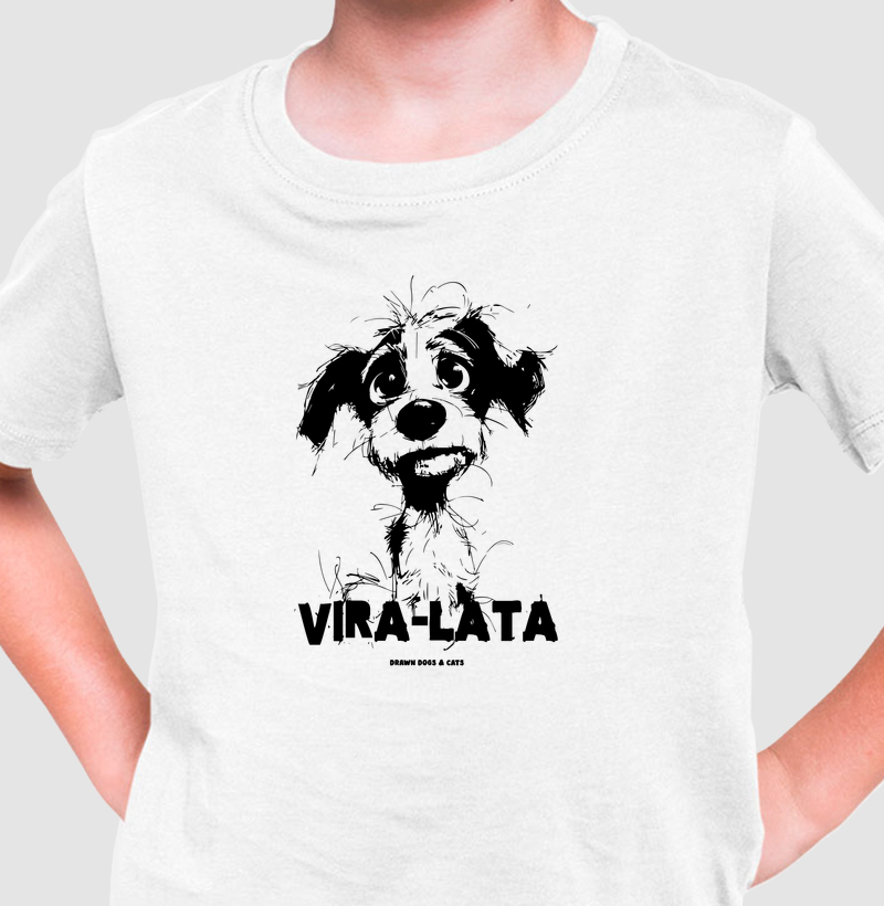 Desenho de vira-lata linhas pretas
