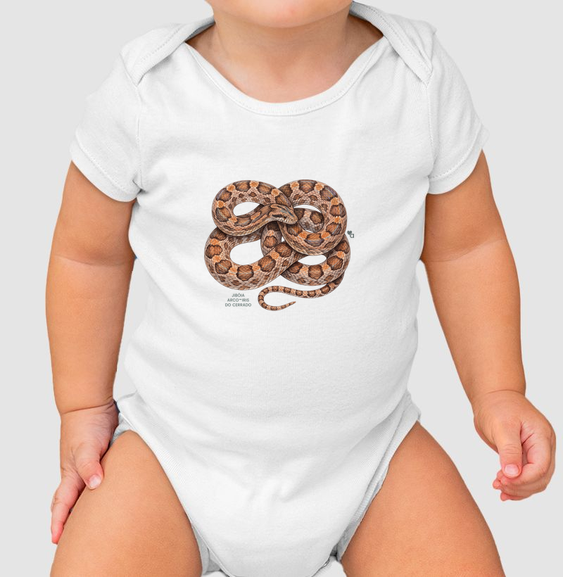 Répteis - Jibóia-arco-íris do Cerrado - Body Infantil