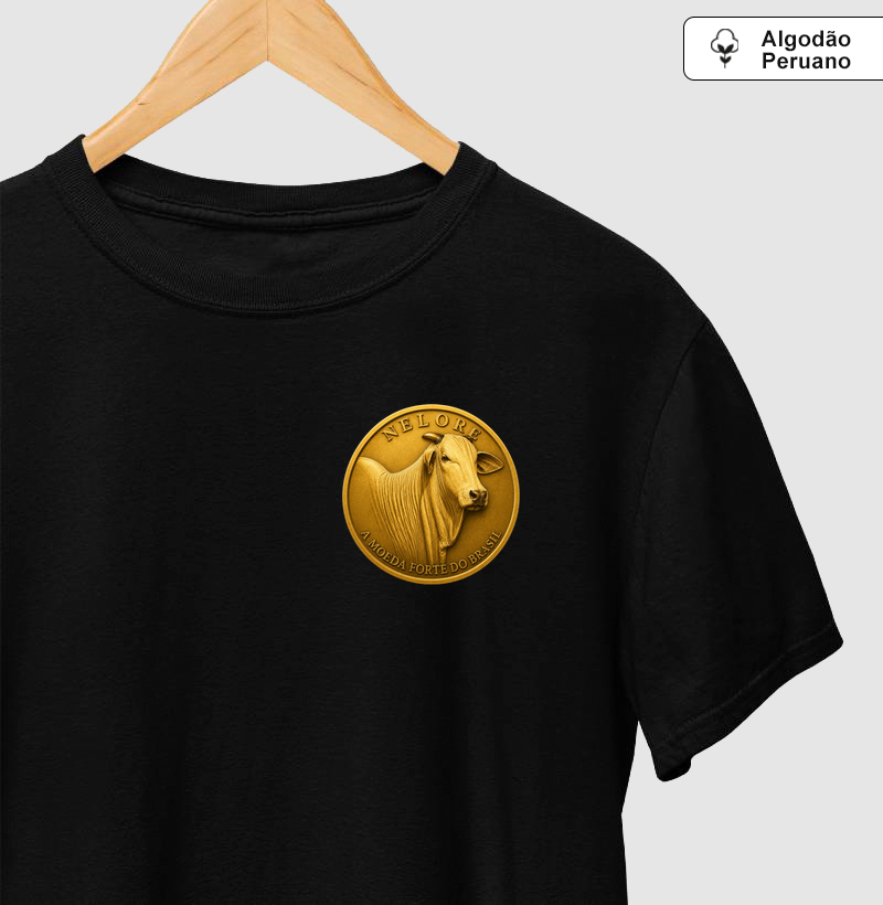 Nelore: a Moeda Forte do Brasil - Camiseta Algodão Peruano