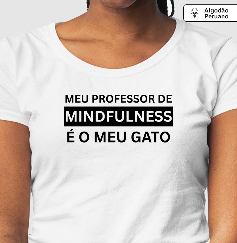 Gatinho Mindfulness (Algodão Peruano)