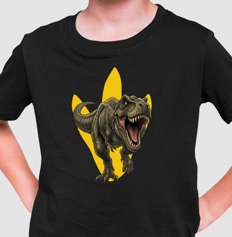 Camiseta Dinossauro T-rex Furioso Algodão Premium Dinoloco