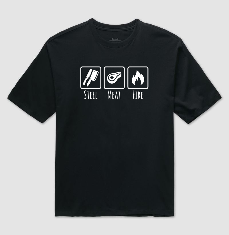 Steel Meat Fire - Camiseta Oversized