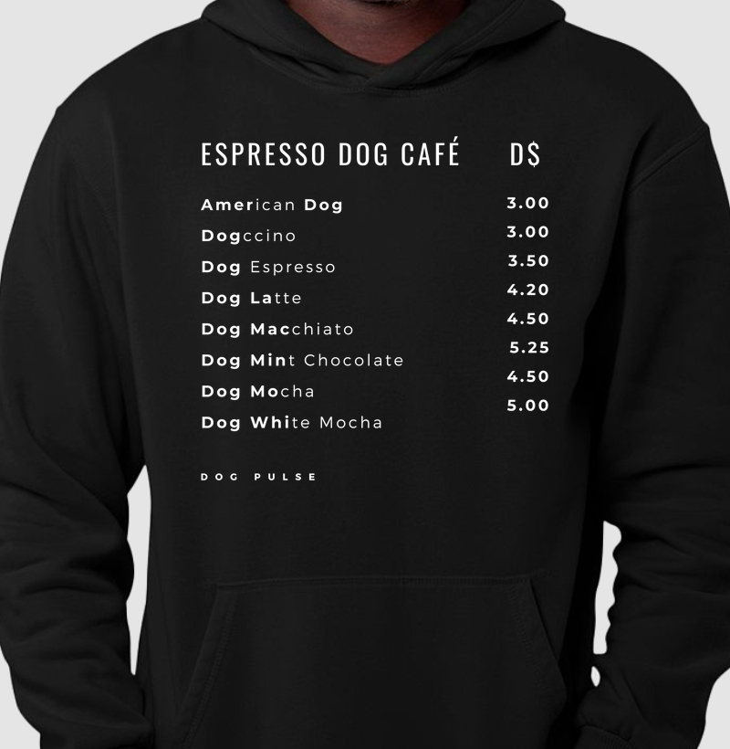 Hoodie Moletom Dog Pulse Pawsitivity Collection – Coffee and dogs