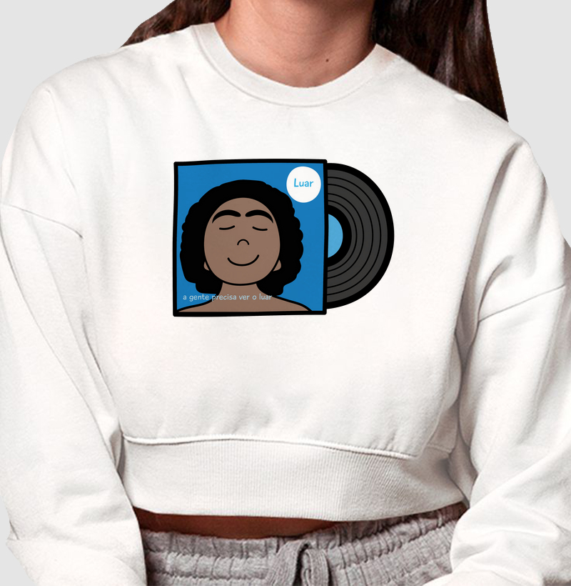 Cropped Moletom Inspiração Gilberto Gil - Luar