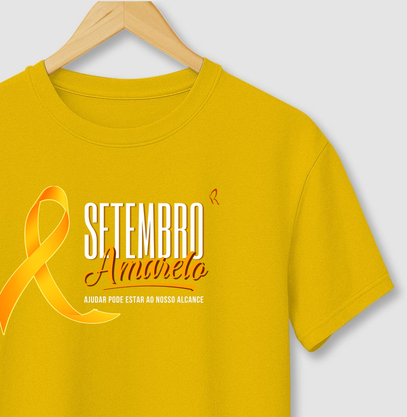 Camiseta Setembro Amarelo - Ajudar pode estar ao nosso alcance