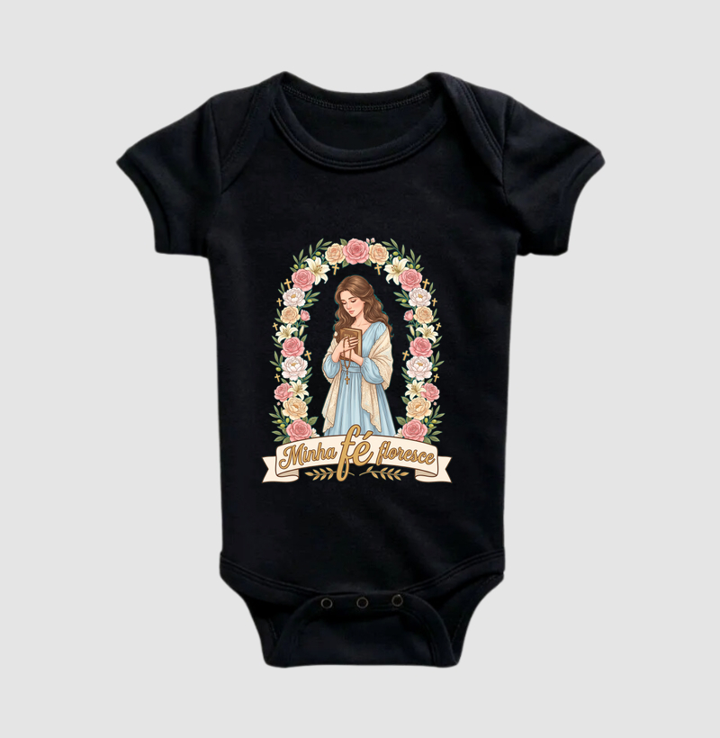 Minha Fé Floresce - Body Infantil