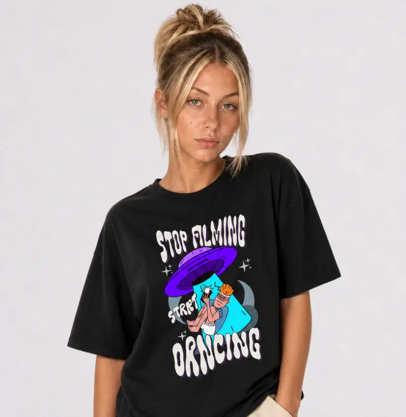 STOP FILMING — Camiseta Oversized