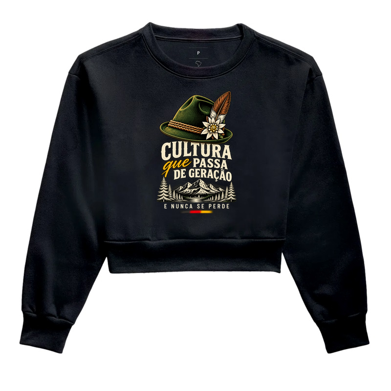 Cultura que passa de geração e nunca se perde - Cropped Moletom
