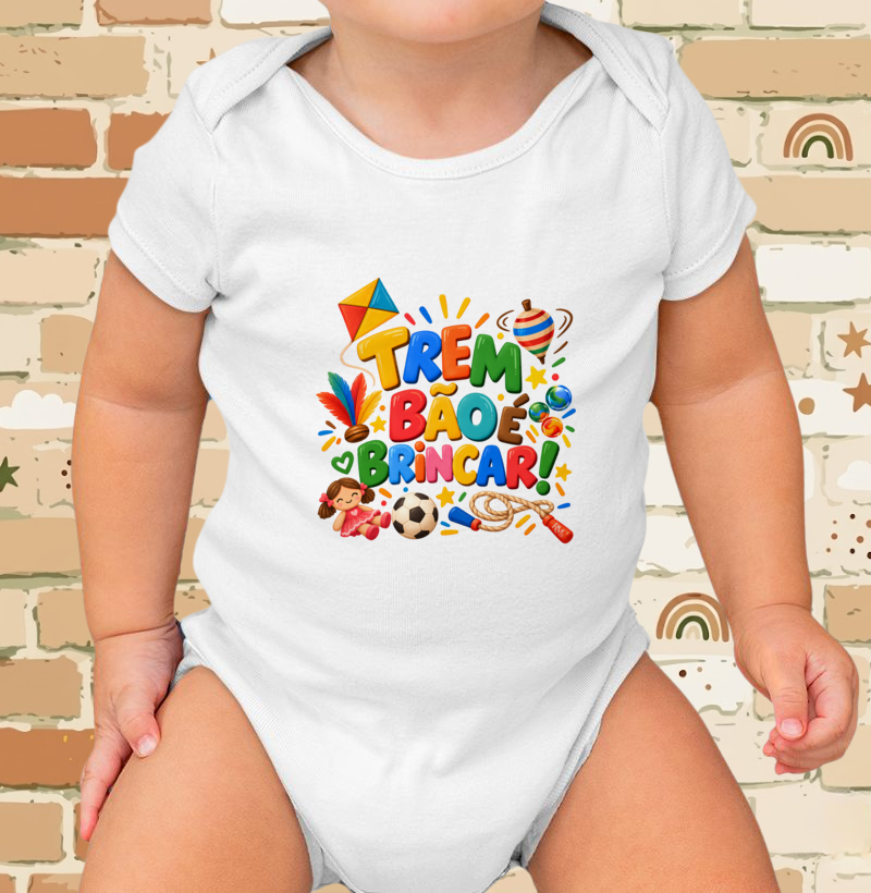 Trem bão é brincar! - Body Infantil