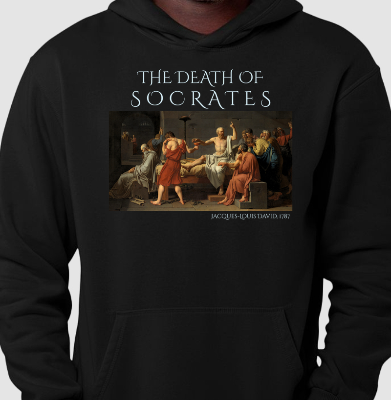A Morte de Sócrates — Jacques-Louis David, 1787 - Hoodie Moletom