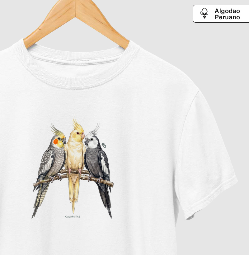 Aves - Calopsitas - Algodão Peruano