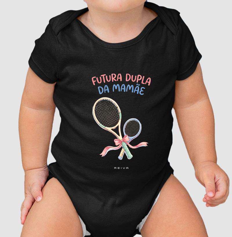 Body de Bebê Tênis: Futura Dupla da Mamãe