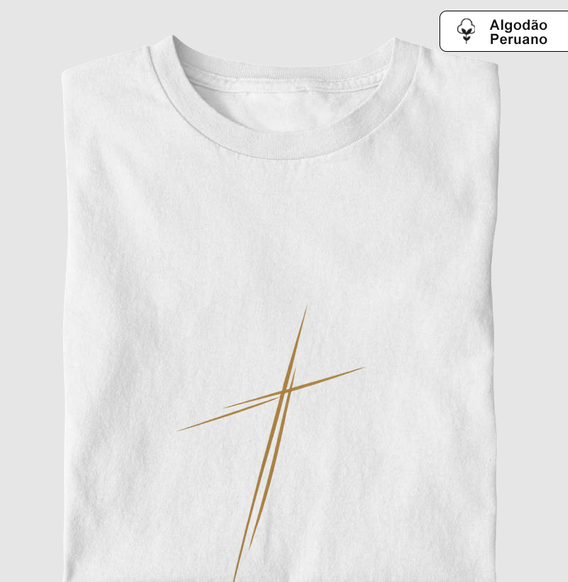 Camiseta de algodão peruano com a Cruz de Cristo