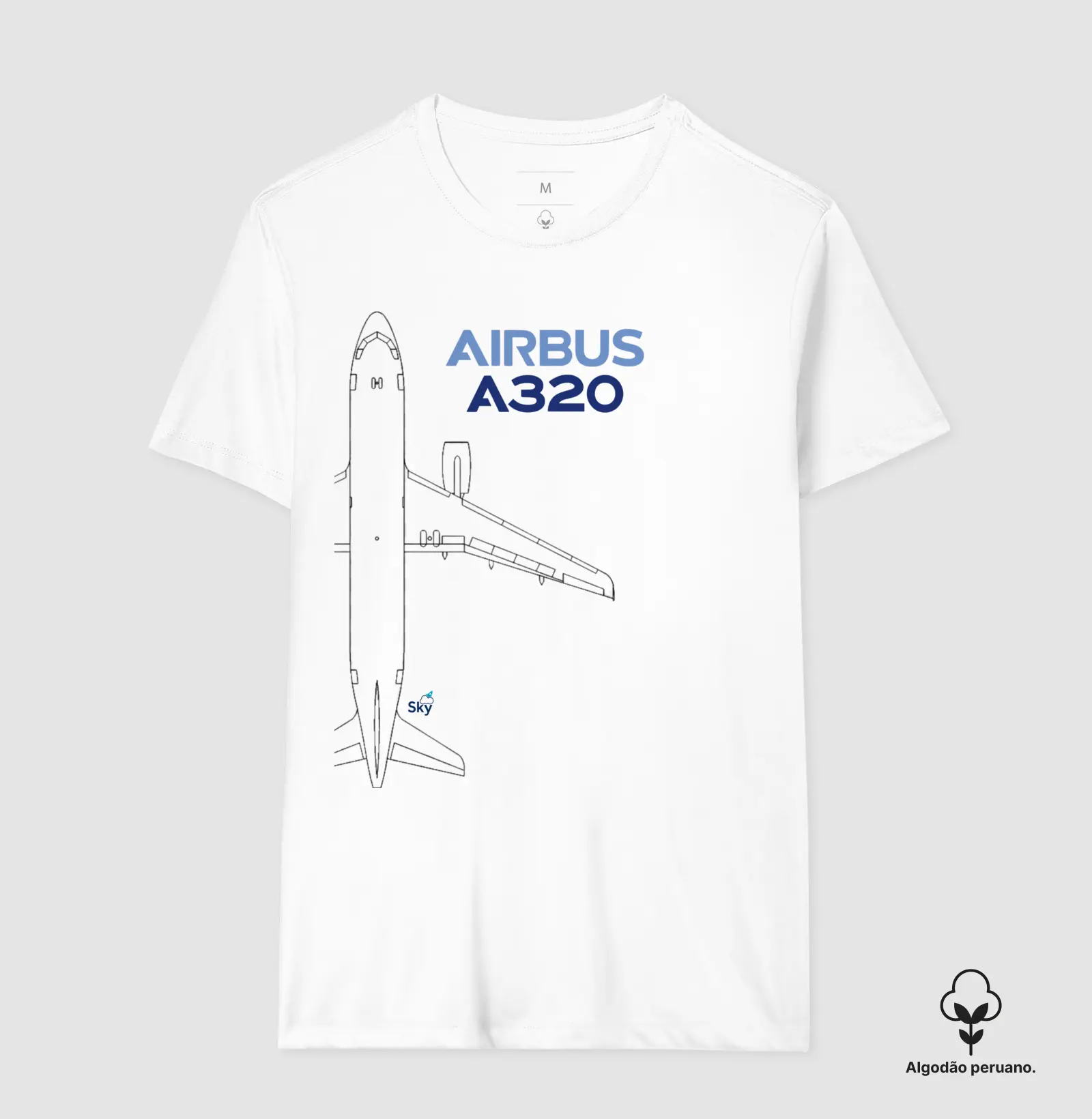 Camiseta Algodão Peruano - Airbus A320