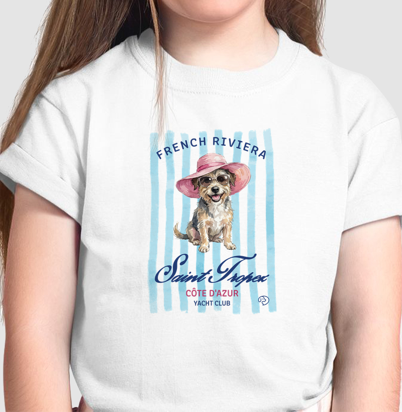 Cachorrinho em Saint Tropez - Camiseta Infantil