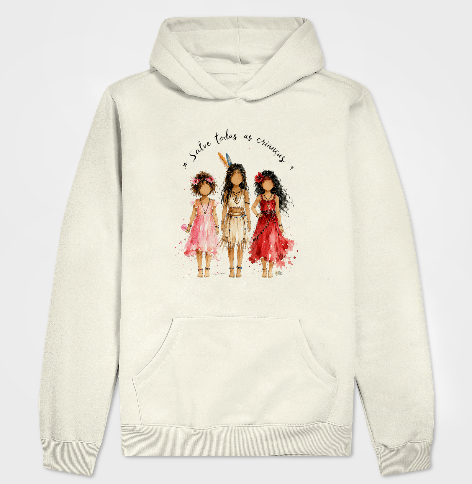 Erê, Curumim e Pombagira Mirim Maria Patuá - Hoodie Moletom