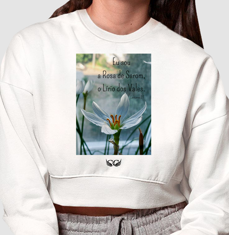 Camiseta Feminina Personalizada Eu Sou o Lírio dos Vales. Cantares 2.1