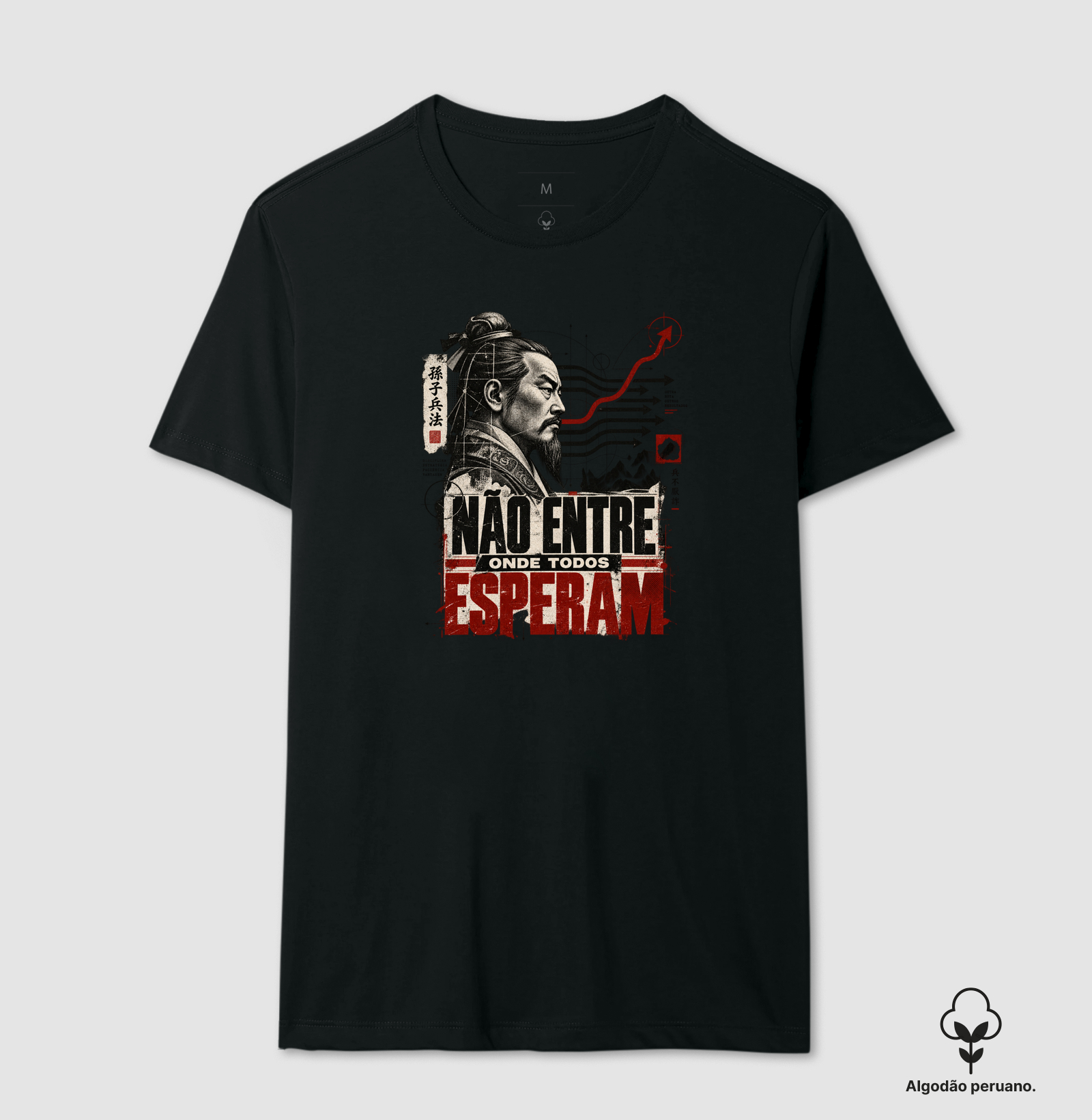 Sun Tzu - Não Entre Onde Todos Esperam - Camiseta Algodão Peruano