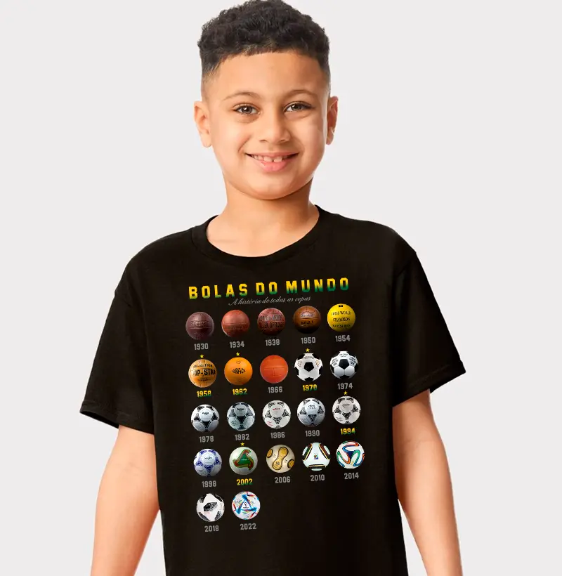 Camiseta Bolas de Futebol - Kids